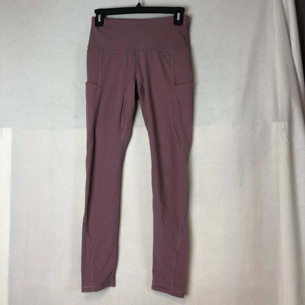 Lingswallow Lavender High Waist Workout Leggings With Side Packets Size S.    AW